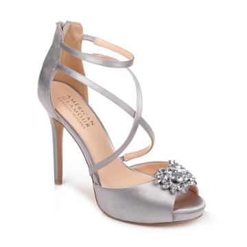 American Glamour Eve Women's High Heel Sandals, Size: 6.5, Grey