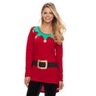 Petite Holiday Tunic Top, Women's, Size: Medium, Brt Red