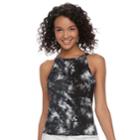 Juniors' Mudd&reg; Printed Halter Tank, Teens, Size: Xl, Grey (charcoal)
