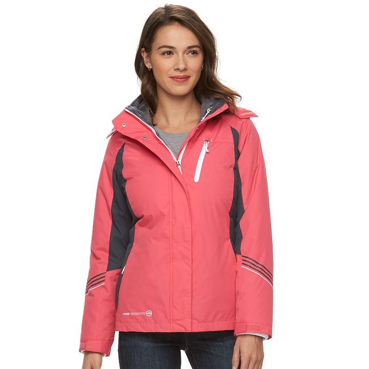 Women's Free Country Colorblock 3-in-1 Systems Jacket, Size: Small, Pink