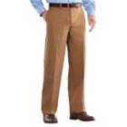Men's Croft & Barrow&reg; Easy-care Stretch Classic-fit Flat-front Pants, Size: 32x29, Med Brown