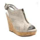 Rampage Chamomile Women's Peep Toe Wedge Sandals, Size: Medium (6), Brown Over