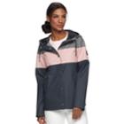 Women's Halitech Hooded Colorblock Jacket, Size: Small, Dark Pink