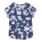 Girls 7-16 Harper & Elliott Tie-dye Roll Cuff Tee, Size: Medium, Blue Other