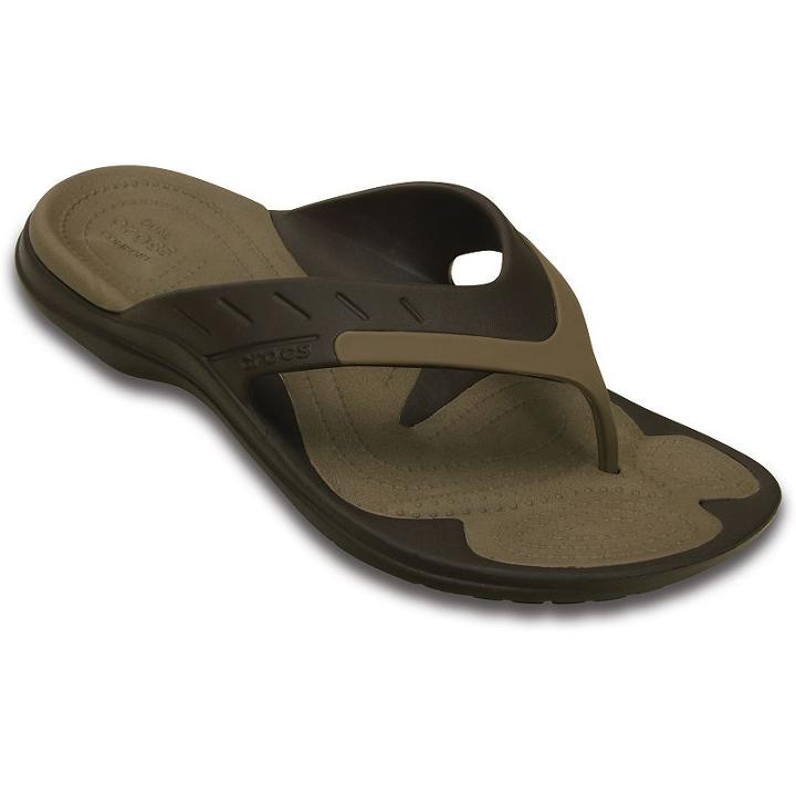 Crocs Modi Men's Sport Flip-flops, Size: 7, Lt Brown