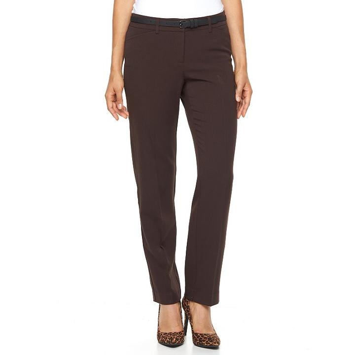 Petite Apt. 9&reg; Classic Fit Dress Pants, Women's, Size: 14p-short, Brown