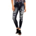 Juniors' Wallflower Ripped Skinny Jeans, Teens, Size: 5, White Oth