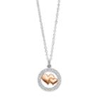 Silver Expressions By Larocks Sisters Are A Gift Cubic Zirconia Heart Pendant Necklace, Women's, White