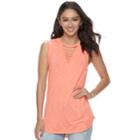 Juniors' So&reg; Strappy Tank, Teens, Size: Large, Brt Orange