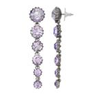 Simply Vera Vera Wang Purple Graduated Stone Nickel Free Linear Earrings, Women's