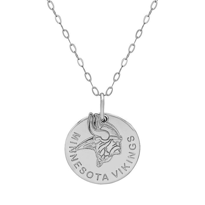 Minnesota Vikings Sterling Silver Team Logo Pendant Necklace, Women's, Size: 17