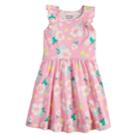Girls 4-10 Jumping Beans&reg; Flutter Sleeve Pattern Dress, Size: 6x, Brt Pink