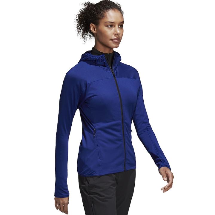 Women's Adidas Outdoor Tracerocker Hooded Fleece Jacket, Size: Small, Med Blue