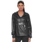 Women's Nike Swoosh Packable Windbreaker Jacket, Size: Small, Grey (charcoal)