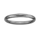 Stacks And Stones Ruthenium-plated Sterling Silver Stack Ring, Women's, Size: 9, Black