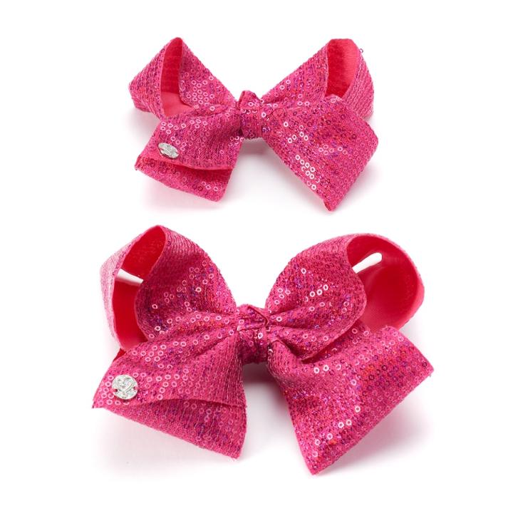 Girls 4-16 Jojo Siwa Pink Sequin Bow & Doll Bow Set