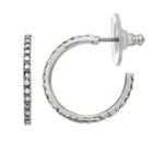 Simply Vera Vera Wang Faceted Metallic Stone Hoop Earrings, Women's, Silver