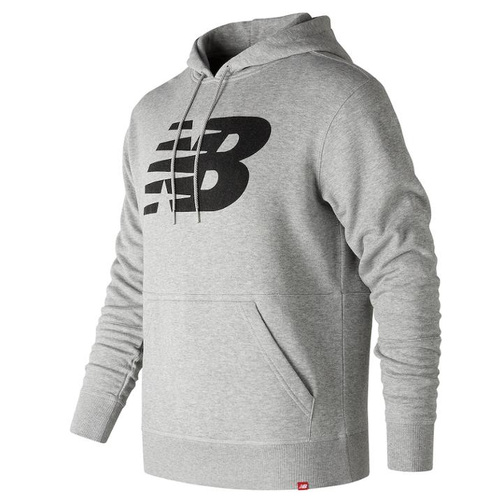 Men's New Balance Essential Pull-over Hoodie, Size: Large, Light Grey