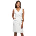 Women's Sharagano Crepe Shirtdress, Size: 12, White Oth