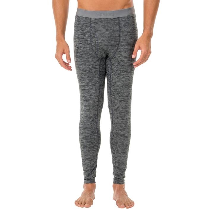Men's Fruit Of The Loom Signature Performance L2 Thermal Base Layer Pants, Size: Xl, Grey (charcoal)