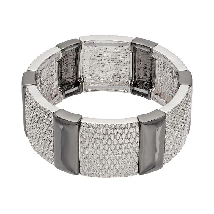 Dana Buchman Two Tone Mesh Stretch Bracelet, Women's, Multicolor
