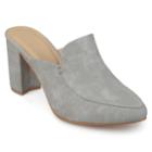Journee Collection Trove Women's High Heel Mules, Size: Medium (8.5), Grey
