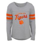 Girls 7-16 Clemson Tigers Field Armour Tee, Size: Large, Grey