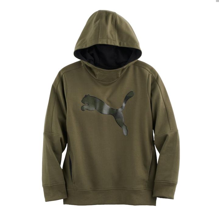 Boys 8-20 Puma Perforated Hoodie, Size: Medium, Green Oth