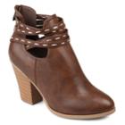 Journee Collection Rhapsy Women's Ankle Boots, Size: Medium (10), Med Brown