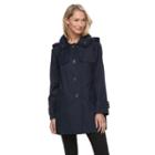 Women's Towne By London Fog Button-down Jacket, Size: Small, Blue (navy)