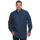 Big & Tall Croft & Barrow&reg; True Comfort Classic-fit Flannel Button-down Shirt, Men's, Size: 3xl Tall, Blue