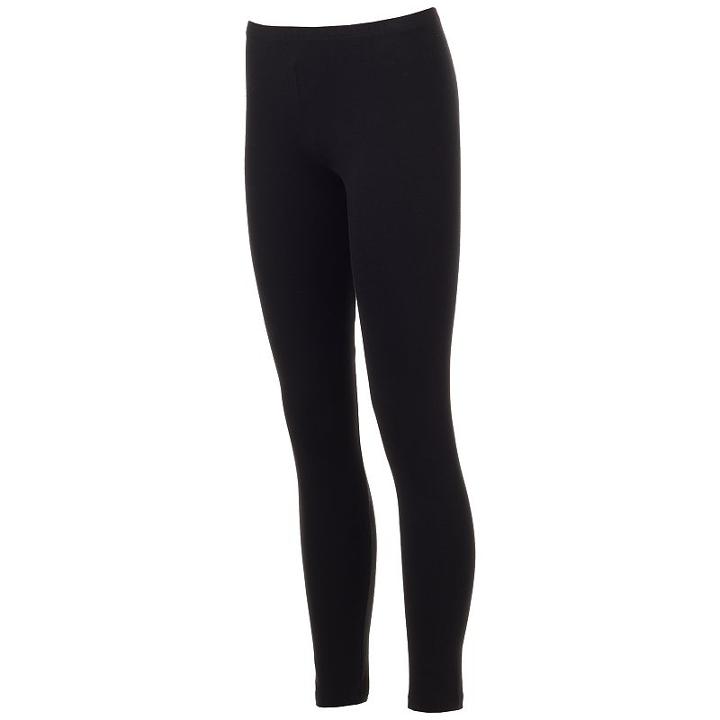 Juniors' So&reg; Long Leggings, Teens, Size: Xl Short, Black