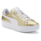 Puma Vikky Platform Women's Metallic Shoes, Size: 7, Yellow