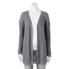 Juniors' Pink Republic Open Stitch Cardigan, Girl's, Size: Medium, Med Grey