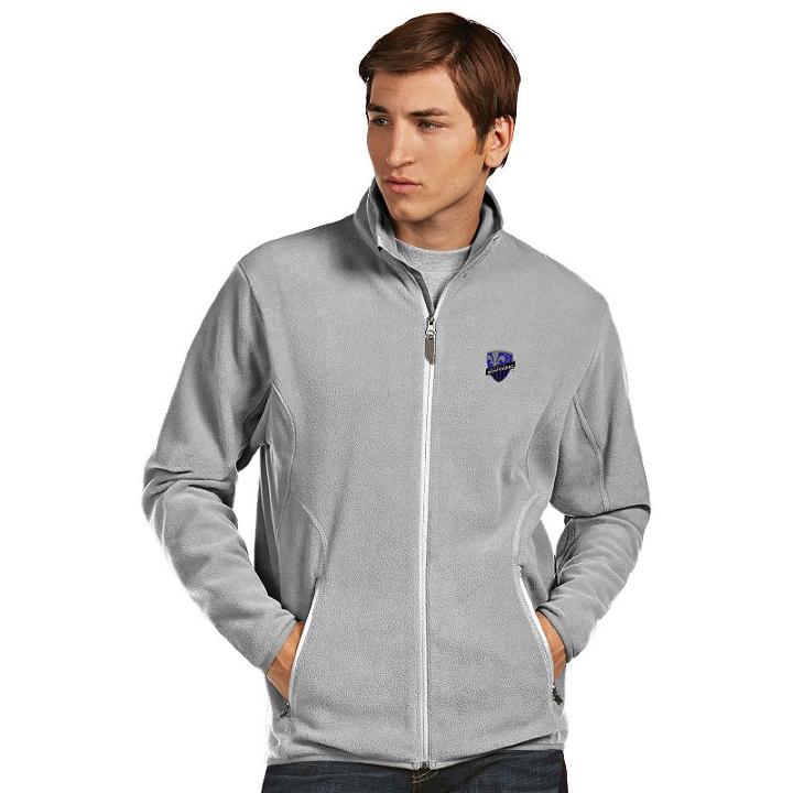 Men's Antigua Montreal Impact Ice Polar Fleece Jacket, Size: 3xl, Silver