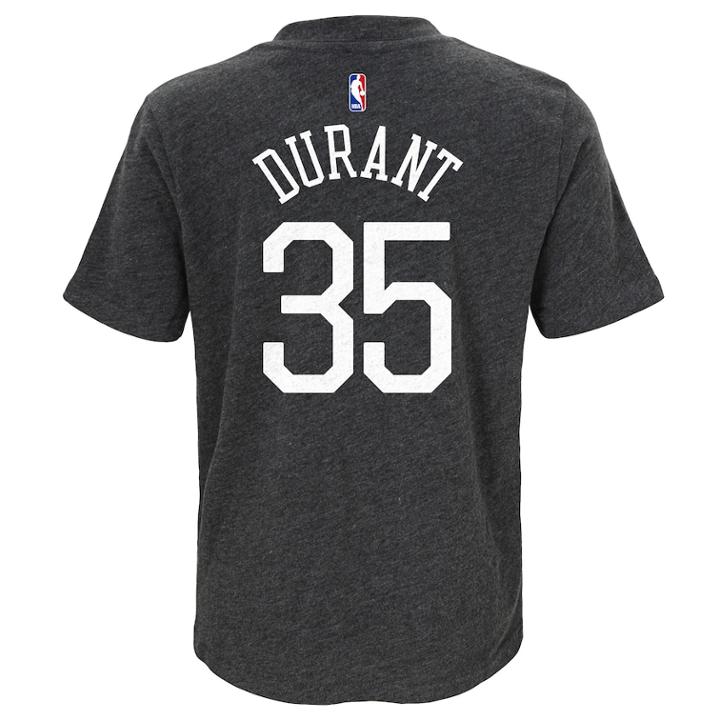 Boys 8-20 Golden State Warriors Kevin Durant Player Name & Number Replica Tee, Size: S 8, Dark Grey