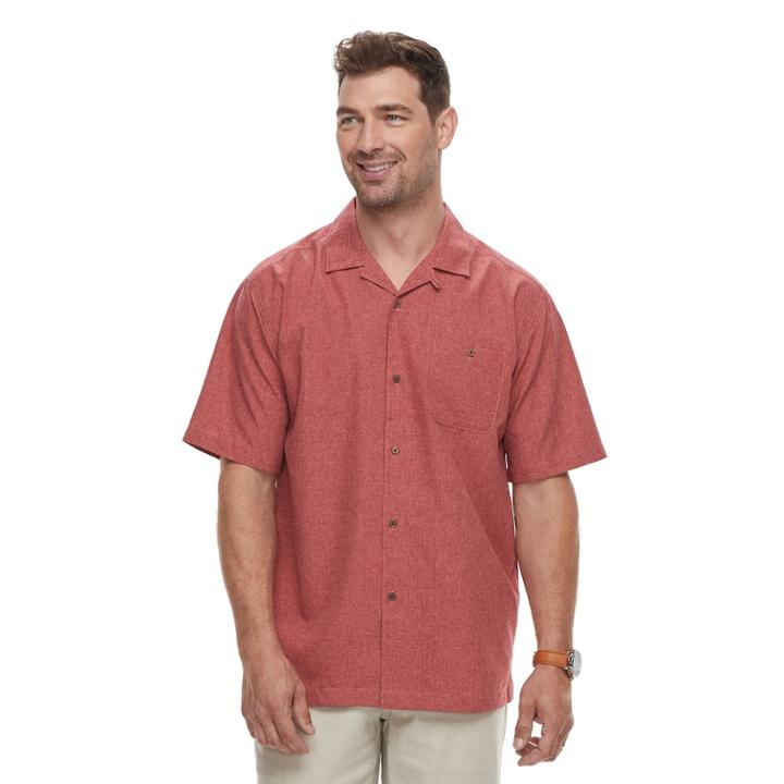 Big & Tall Havanera Chambray Button-down Shirt, Men's, Size: 4xb, Dark Red