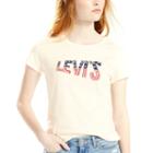 Women's Levi's Stars And Stripes Logo Tee, Size: Xs, White