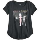 Girls 7-16 & Plus Size So&reg; Curve Hem Shiny Graphic Tee, Size: 16 1/2, Oxford