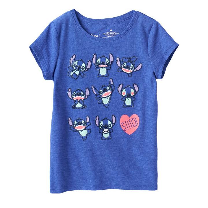 Disney's Lilo & Stitch Girls 4-7 Stitch Tee By Jumping Beans&reg;, Size: 6x, Blue (navy)