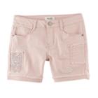 Girls 7-16 & Plus Size Mudd&reg; Pink Embroidered Flower Midi Jean Shorts, Size: 16, Light Pink