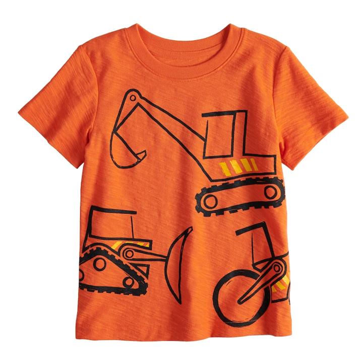 Toddler Boy Jumping Beans&reg; Slubbed Graphic Tee, Size: 5t, Med Orange