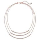 Apt. 9&reg; Curved Bar Layered Necklace, Women's, Pink