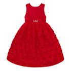 Girls 7-16 American Princess Floral Soutache Dress, Girl's, Size: 12, Med Red