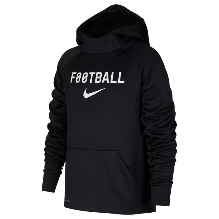 Boys 8-20 Nike Therma Football Hoodie, Size: Medium, Grey (charcoal)