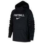 Boys 8-20 Nike Therma Football Hoodie, Size: Medium, Grey (charcoal)