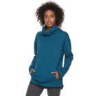 Women's Tek Gear&reg; Fleece Funnel Neck Pullover Top, Size: Xl, Turquoise/blue (turq/aqua)