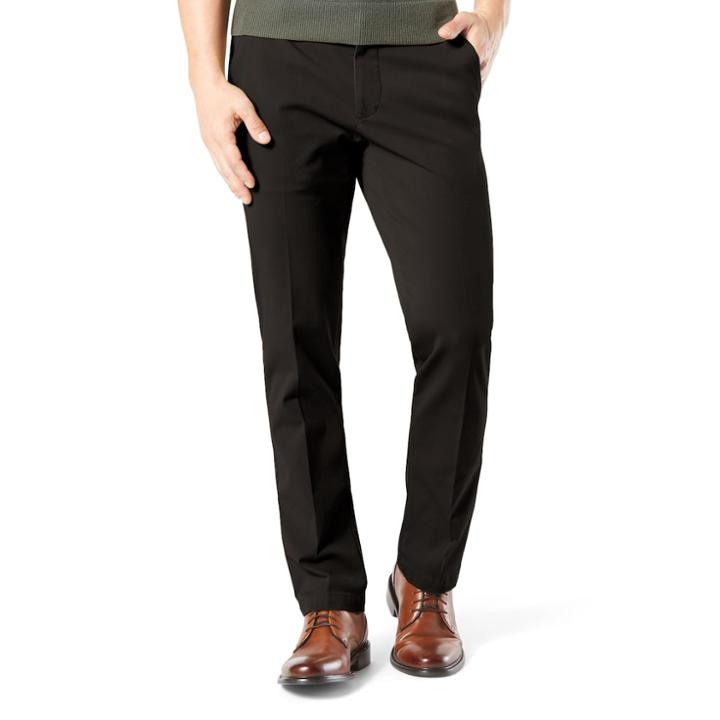 Men's Dockers&reg; Smart 360 Flex Straight-fit Workday Khaki Pants D2, Size: 38x32, Black