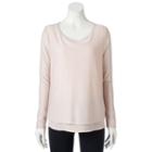 Juniors' Trixxi Tiered Split Back Top, Girl's, Size: Xs, Light Pink