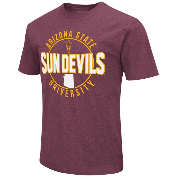 Men's Arizona State Sun Devils Game Day Tee, Size: Small, Dark Red